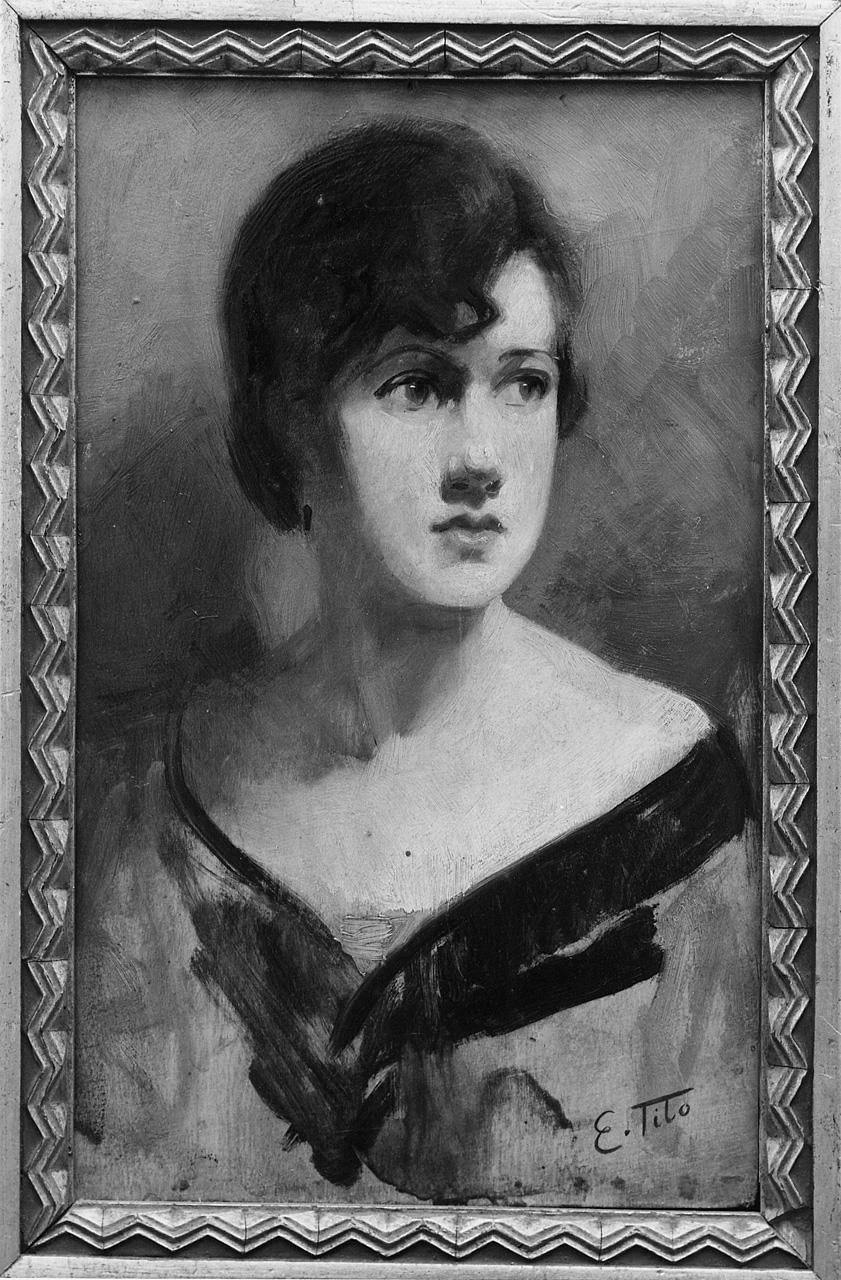  196-Ettore Tito-ritratto di donna-Museo Civico, Pescia, Potenza 
